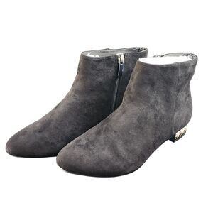 Black Suede Ankle Boots Sz 6.5‎